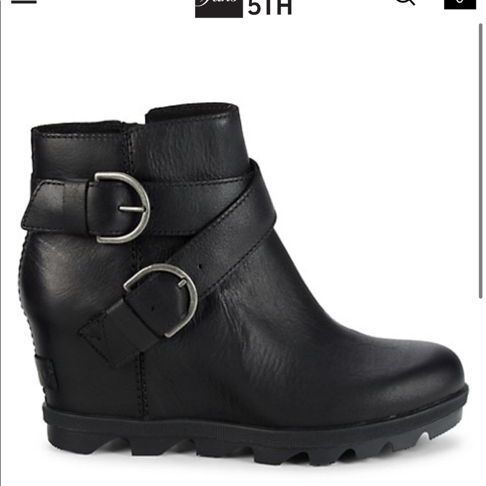 Sorel Joan of Arctic leather booties BLACK worn once